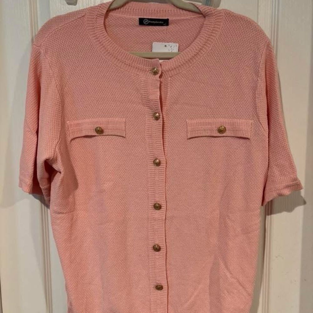 Amazon Blush Pink Knit Blouse